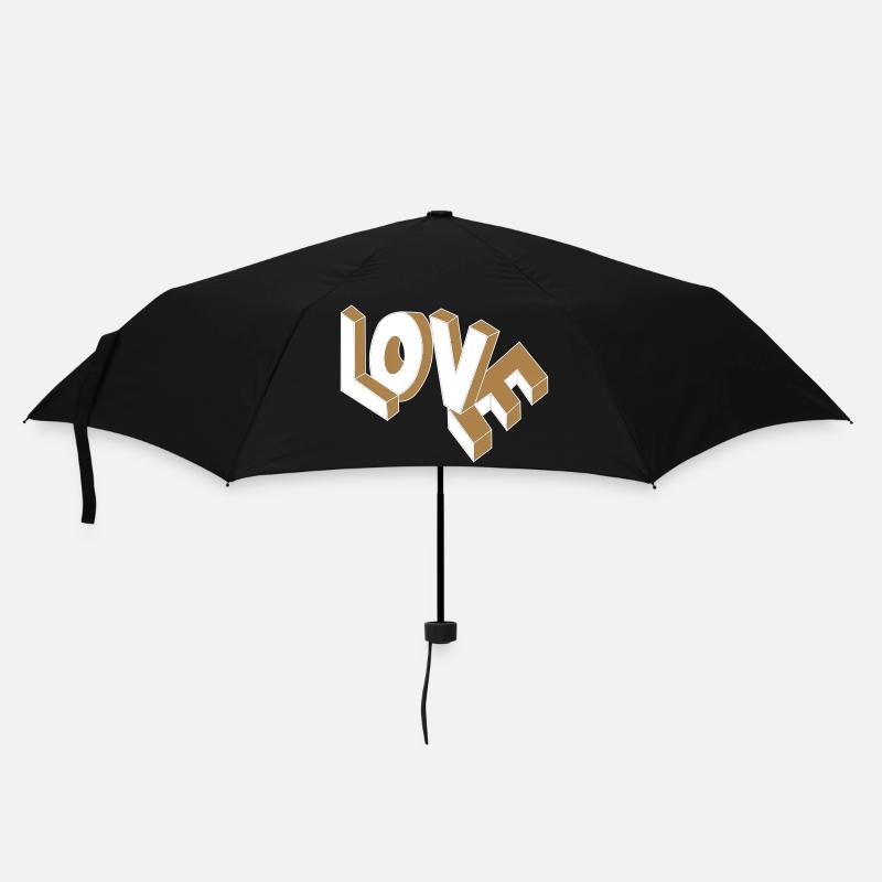 Flying LOVE - Regenschirm (klein) - Schwarz