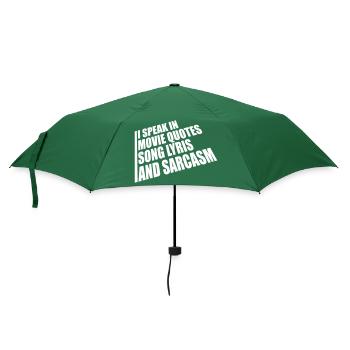 parler des paroles et du sarcasme - Parapluie standard - vert bouteille - Devant