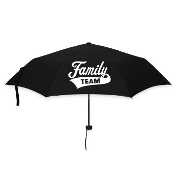 Family Team (White) - Umbrella (small) - black - Front