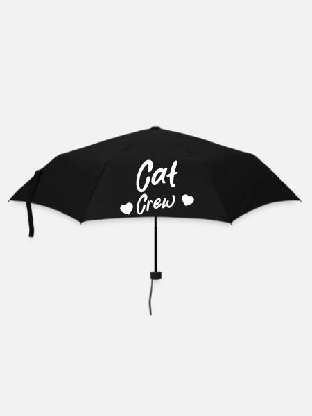 Cat Crew Herz - Regenschirm (klein) - Schwarz