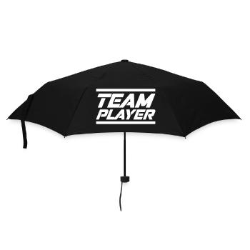 team player - Regenschirm (klein) - Schwarz - Vorne