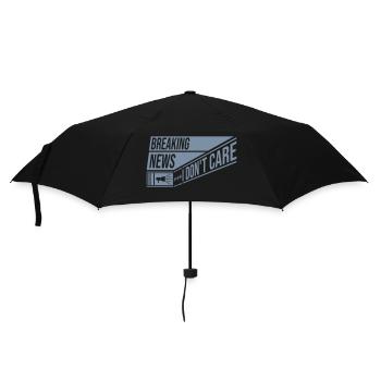 Breaking news don't care - Regenschirm (klein) - Schwarz - Vorne