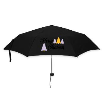 Joyeux sapin de Noël - Parapluie standard - noir - Devant