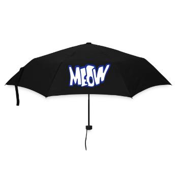Meow Cat Comic Meow Lettres Chaton Texte Citation - Parapluie standard - noir - Devant