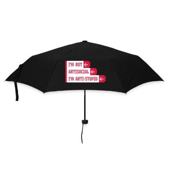 pas antisocial anti-stupide - Parapluie standard - noir - Devant