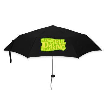 beautiful day for learning - Umbrella (small) - black - Front