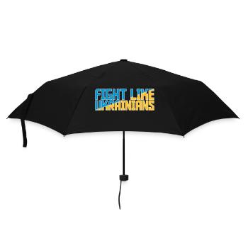 fight like ukrainians quote - Umbrella (small) - black - Front