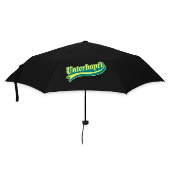 Unterhopft Bier T-Shirt Sprüche Design - Regenschirm (klein) - Schwarz - Vorne