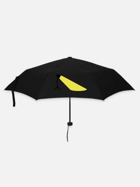 Scheinwerfer auf Ständer mit Lichtkegel zweifarbig - Regenschirm (klein) - Schwarz