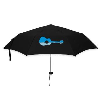 Wasser Spiegelung Gitarre Hälfte - Regenschirm (klein) - Schwarz - Vorne