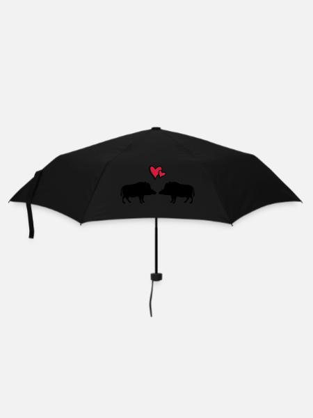 Sangliers amoureux - Parapluie standard - noir