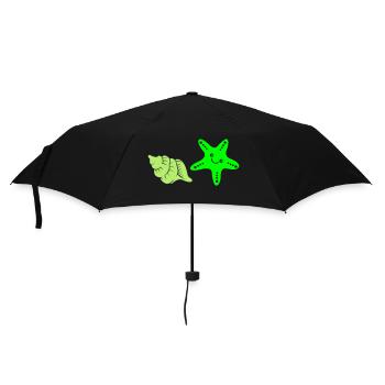 Coquille d’étoile de mer - Parapluie standard - noir - Devant