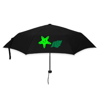 seestern muschel 1 - Regenschirm (klein) - Schwarz - Vorne