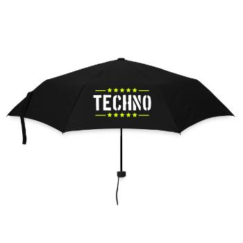 Techno Love Citation Dire Musique Fête Célébrer Logo - Parapluie standard - noir - Devant