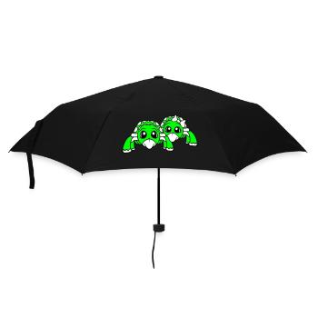 2 Turtles Couple In Love Man Woman Love - Umbrella (small) - black - Front
