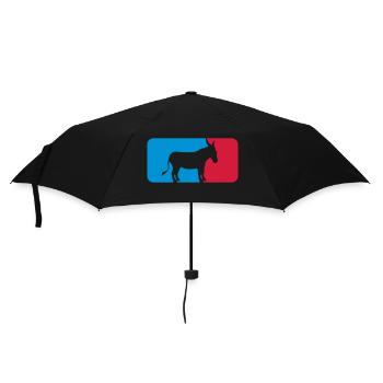 bouton sport logo cool âne cheval poney petit paquet - Parapluie standard - noir - Devant
