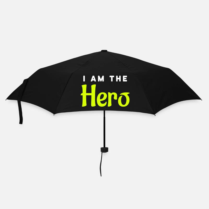 I'm the hero - Regenschirm (klein) - Schwarz