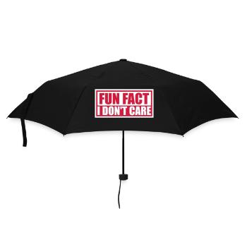 I dont care fact - Regenschirm (klein) - Schwarz - Vorne