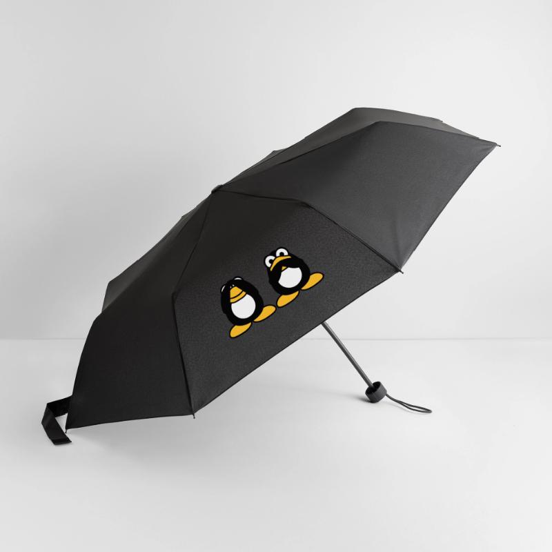 2 Penguins Talking Nothing See Mute Blind Friends Umbrella (small)