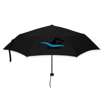 swimming logo schwarz schwimmen schwimmer verein t - Regenschirm (klein) - Schwarz - Vorne