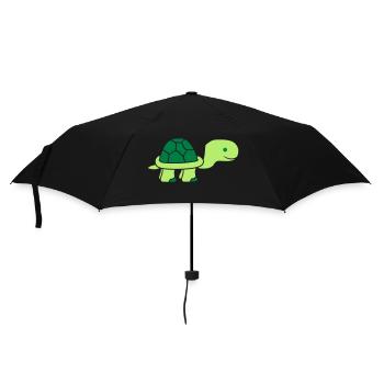 landschildkröte beine füße laufen gehen klein jung - Regenschirm (klein) - Schwarz - Vorne