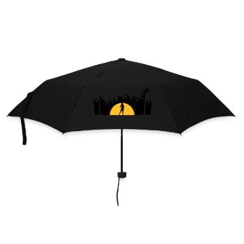 Palmen Hot Girl - Regenschirm (klein) - Schwarz - Vorne