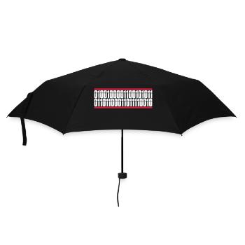 Binary Code Program Language - Umbrella (small) - black - Front