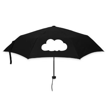 Weather Cloud Clouds Rain Sky Vector 16 - Umbrella (small) - black - Front