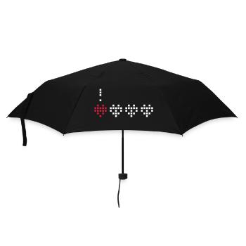 Lebendiges Herz. - Regenschirm (klein) - Schwarz - Vorne