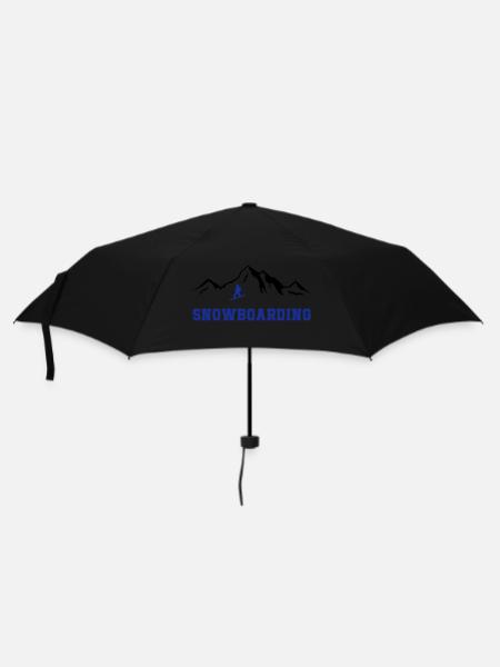 Snowboarding - Regenschirm (klein) - Schwarz