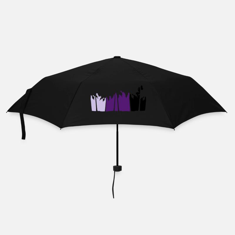 Palmen Insel Bäume Strand Urlaub Streifen Meer - Regenschirm (klein) - Schwarz