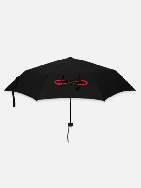 Symbol Unendlich Familie - Regenschirm (klein) - Schwarz