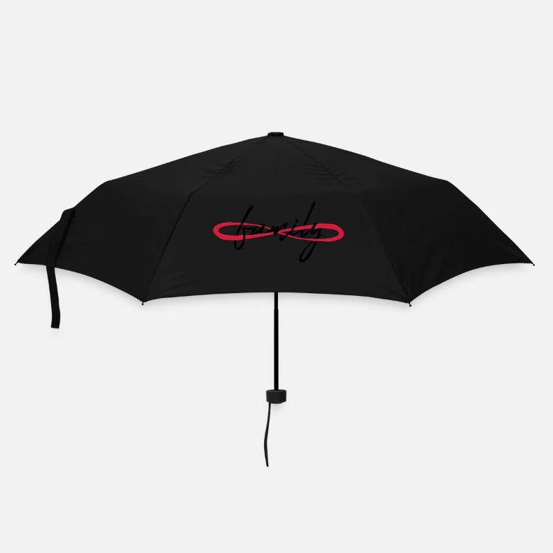 Symbol Unendlich Familie - Regenschirm (klein) - Schwarz