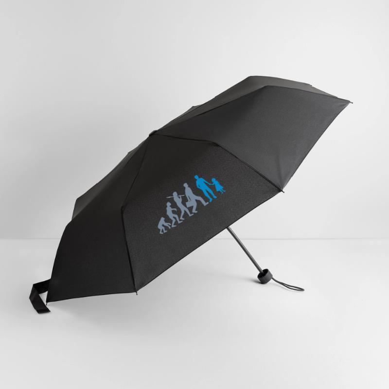 Evolution Papa Tochter Kind Regenschirm (klein)
