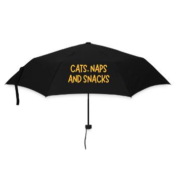 CATS NAPS AND SNACKS - Umbrella (small) - black - Front