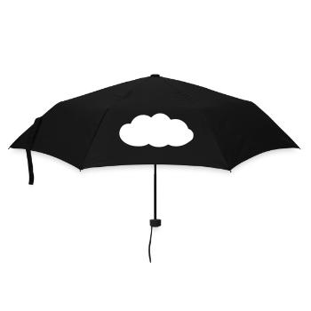 Weather Cloud Clouds Rain Sky Vector 12 - Umbrella (small) - black - Front