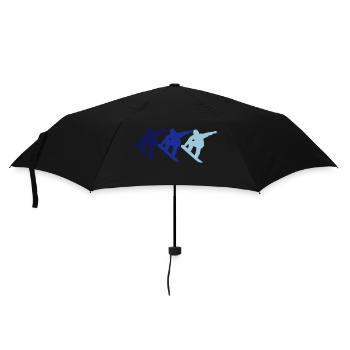 snowboarder - Regenschirm (klein) - Schwarz - Vorne