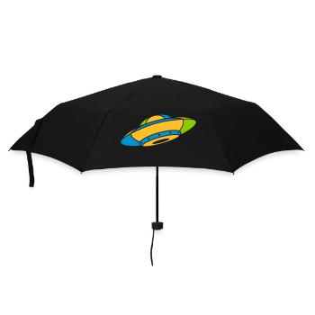 Colorful UFO Mystery Aliens - Umbrella (small) - black - Front