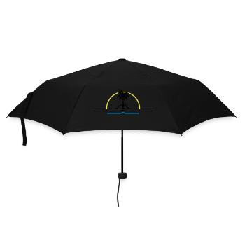 Palm trees symbol island summer - Umbrella (small) - black - Front