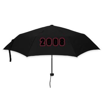 2008 Year Birthday - Umbrella (small) - black - Front