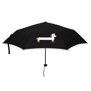 chien long teckel drôle long dessiné cool dessin animé - Parapluie standard - noir - Devant