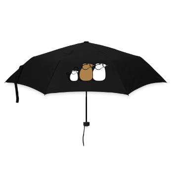 3 Mice Family Child Mom Dad Parents Row Cute - Umbrella (small) - black - Front