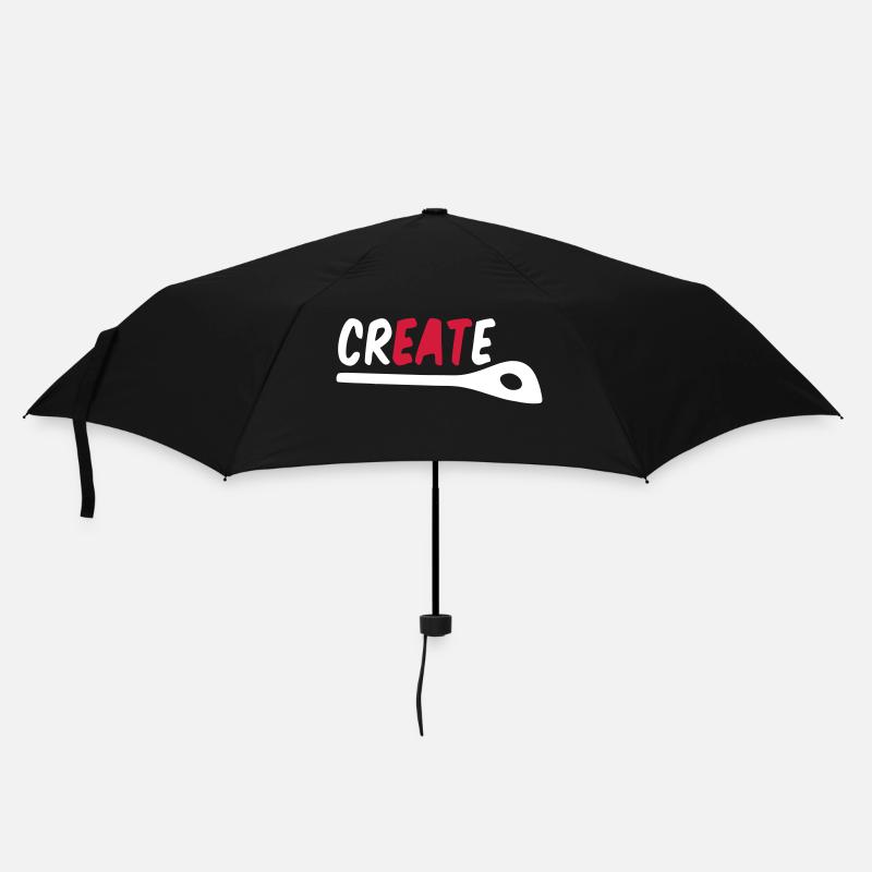 Cooking & Creativity – Create, Cook, Eat Shirt - Umbrella (small) - black
