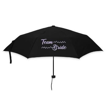 team bride - Regenschirm (klein) - Schwarz - Vorne