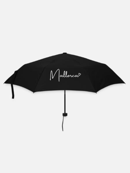 Mallorca Herz - Regenschirm (klein) - Schwarz