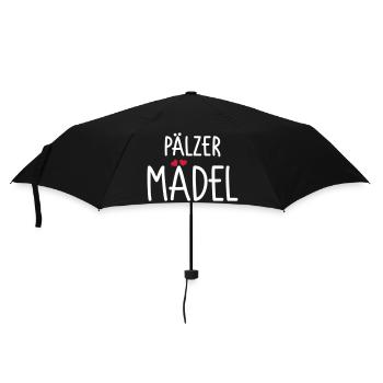 Pälzer Mädel - Regenschirm (klein) - Schwarz - Vorne