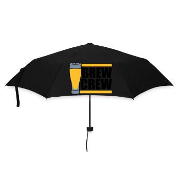 Beer Glass Brew Crew Saying - Umbrella (small) - black - Front
