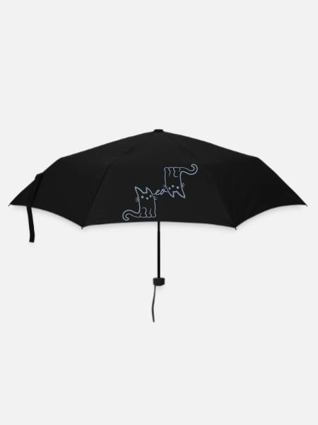 2 cute cats Meow - Umbrella (small) - black