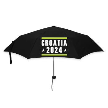 Croatia 2024 - Regenschirm (klein) - Schwarz - Vorne