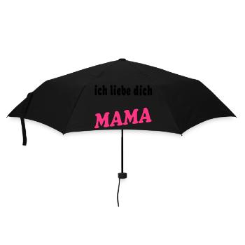 Ich liebe dich mama - Parapluie standard - noir - Devant